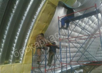 Утепление бескаркасных ангаров